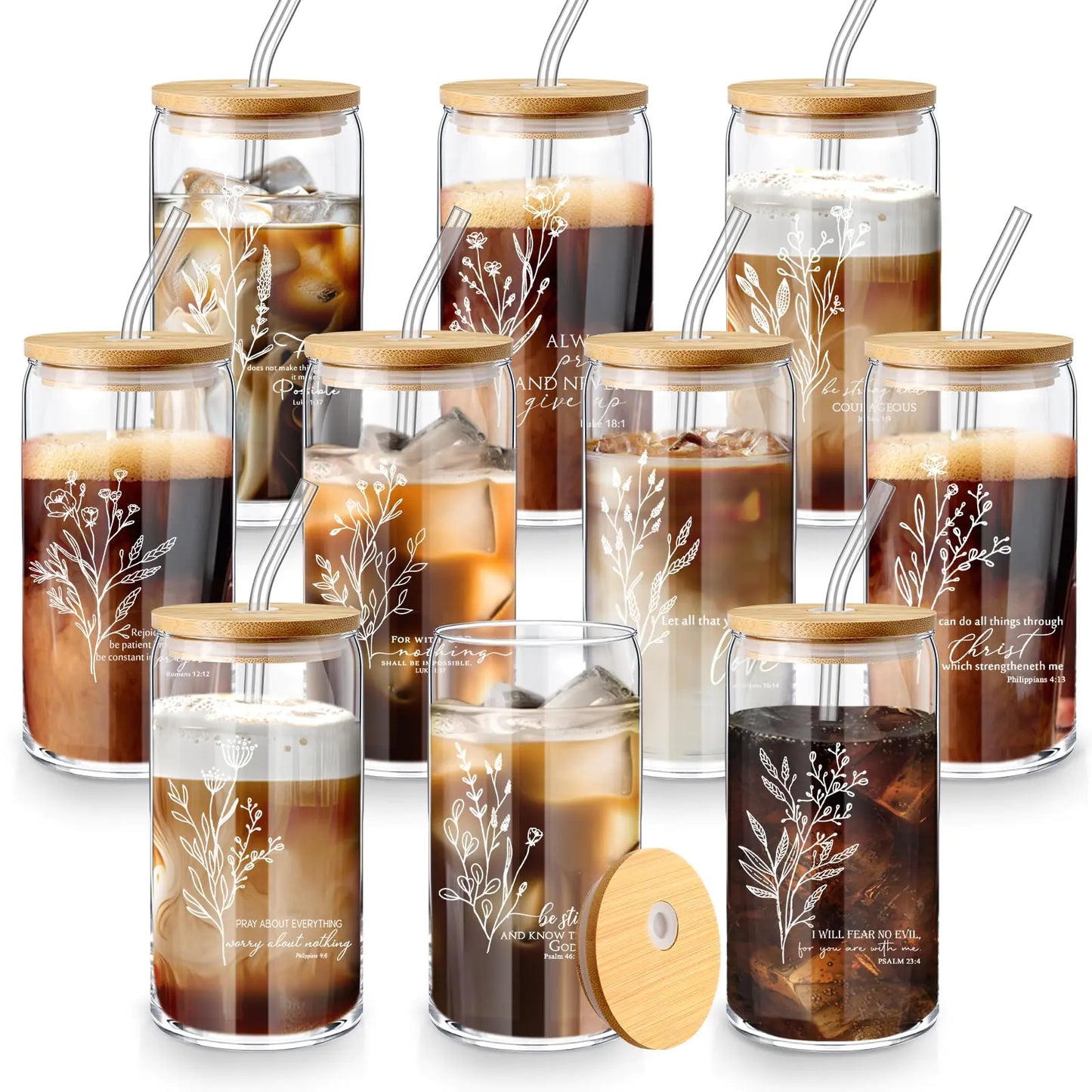 10 Pcs 16 oz Inspirational Coffee Mug