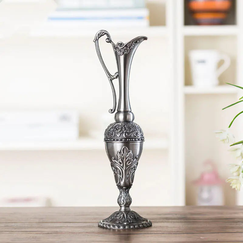 Zinc Alloy Decorative Flower Vase for Home Decor