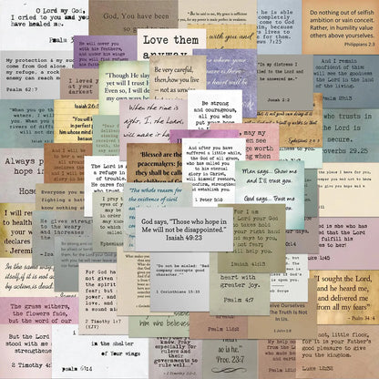 50Pcs Bible Stickers Inspirational Retro Verse Christian Stickers