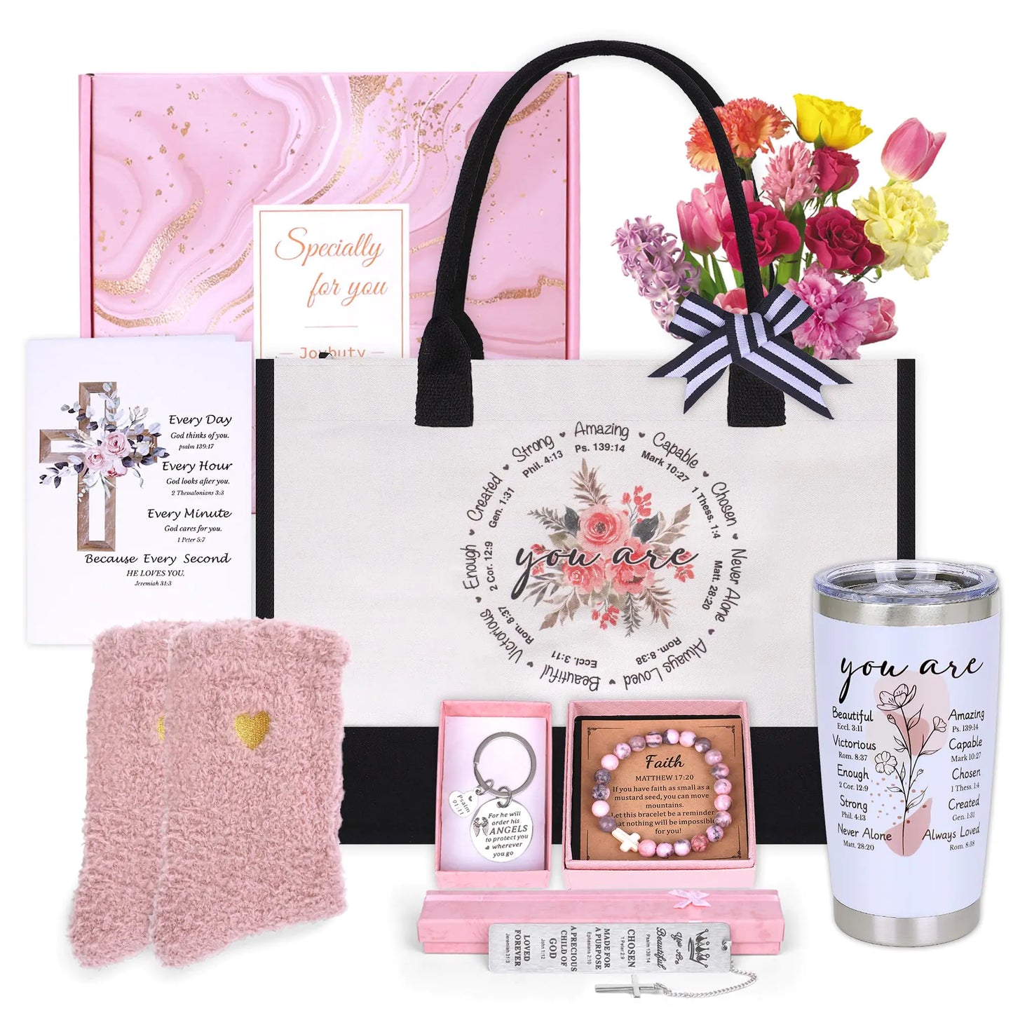 Birthday Baptism Encouragement Gift Basket for Women