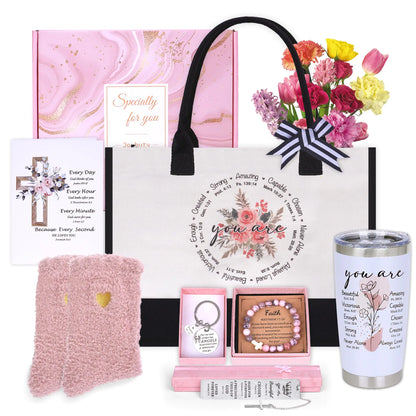 Birthday Baptism Encouragement Gift Basket for Women