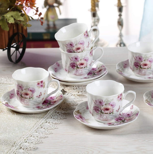 Tea Cups and Saucers Set