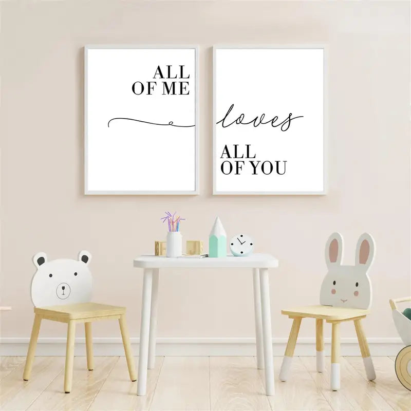 2pcs Canvas Paintings with Funny Couple Quotes Wall Art