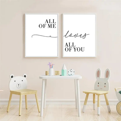 2pcs Canvas Paintings with Funny Couple Quotes Wall Art