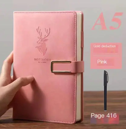 Ultrathin A5 Soft Leather Notebook for Business Use