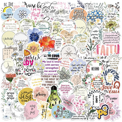Bible Verse Stickers Inspired Peach Blossoms Stickers