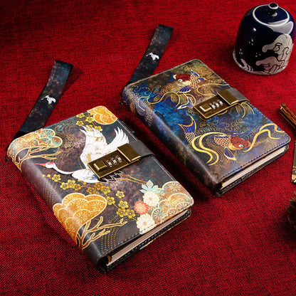Locked Vintage Diary Notebook with Creative Design
