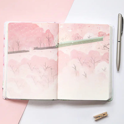 Japanese Cherry Blossom Colorful Sketchbook (Diary)