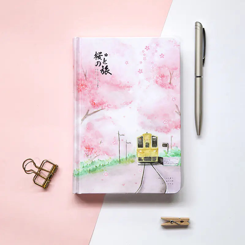 Japanese Cherry Blossom Colorful Sketchbook (Diary)