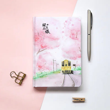 Japanese Cherry Blossom Colorful Sketchbook (Diary)