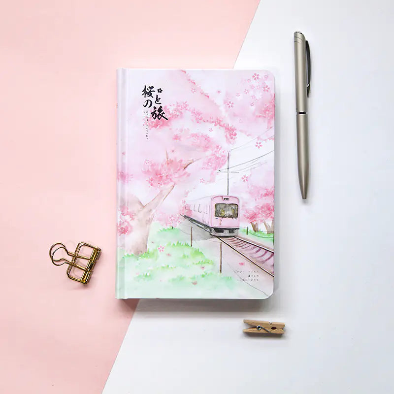 Japanese Cherry Blossom Colorful Sketchbook (Diary)