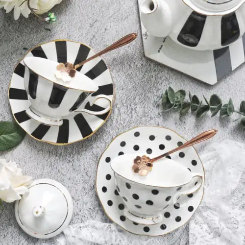 Vintage French Countryside Tea Cups Set