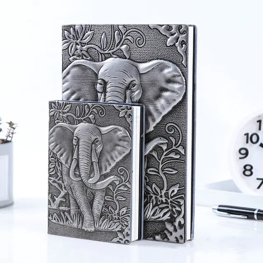 Vintage Embossed Leather Notebook Diary