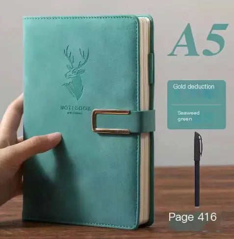 Ultrathin A5 Soft Leather Notebook for Business Use