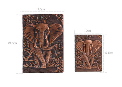Vintage Embossed Leather Notebook Diary