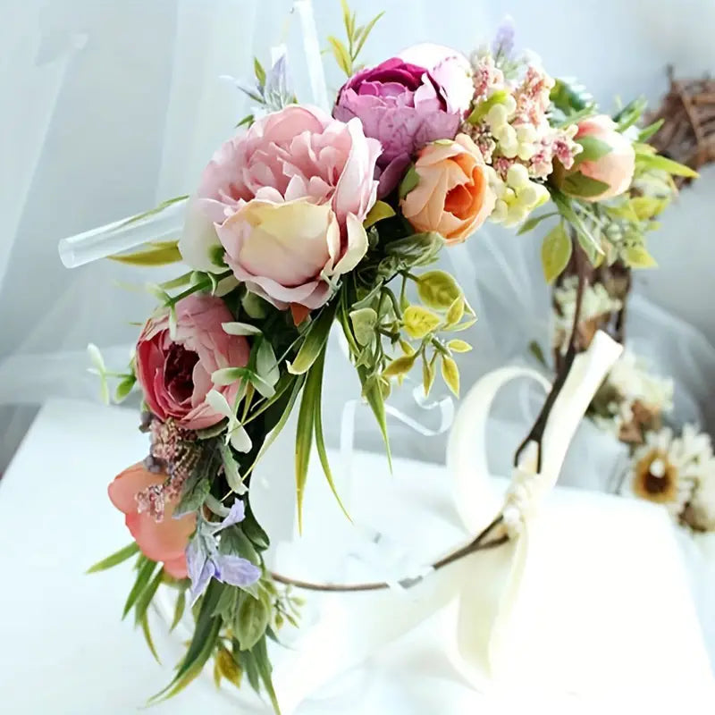 Flower Decor Hair Band - Floral Crown Headpiece