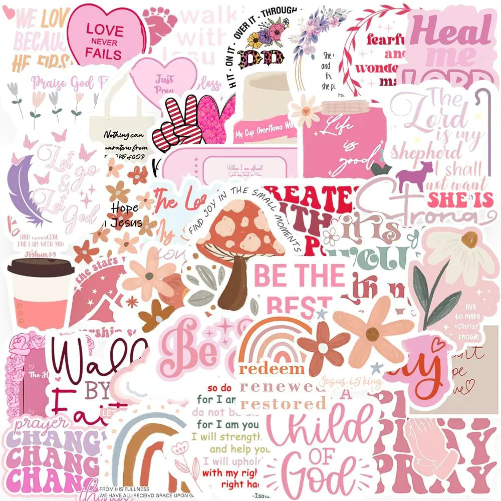 100PCS Bible Verse Stickers