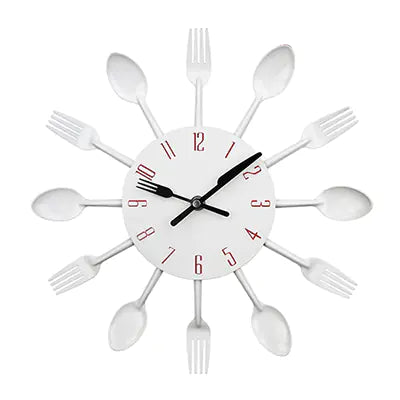 Creative Fork and Knife Wall Clock for Kitchen Decor
