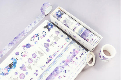 Washi Tape Set for DIY Journals and Scrapbooks (8 Rolls)