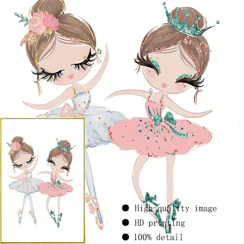 3pcs Ballet Girl Canvas Prints for Nursery Wall Art