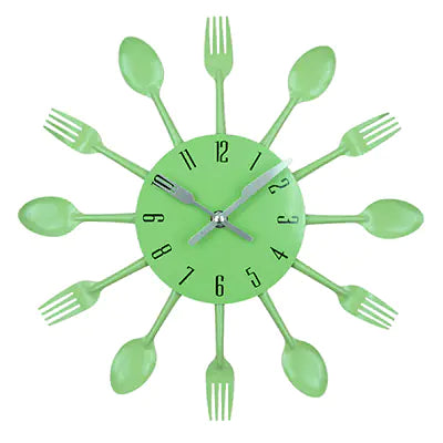 Creative Fork and Knife Wall Clock for Kitchen Decor