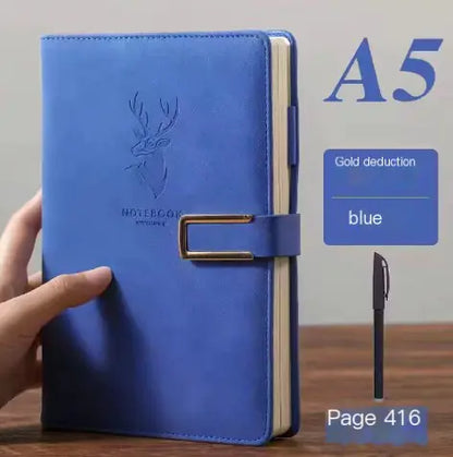 Ultrathin A5 Soft Leather Notebook for Business Use