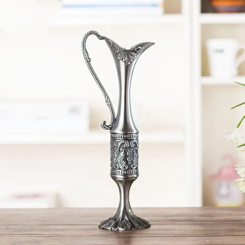 Zinc Alloy Decorative Flower Vase for Home Decor