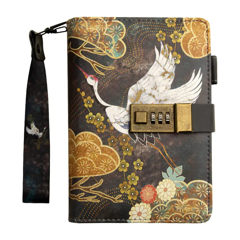 Locked Vintage Diary Notebook with Creative Design