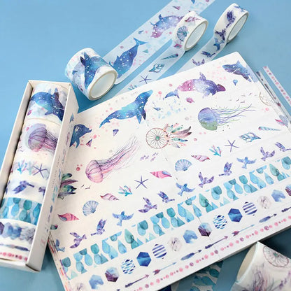 Washi Tape Set for DIY Journals and Scrapbooks (8 Rolls)