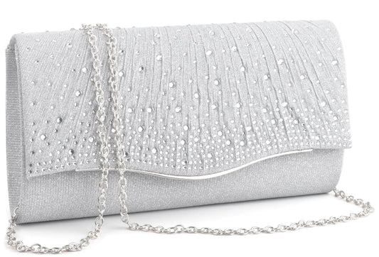 TINDTOP Clutch Purses for Women Evening Handbags for Formal Wedding Party Cocktail Prom Crossbody Shoulder Envelope Bag