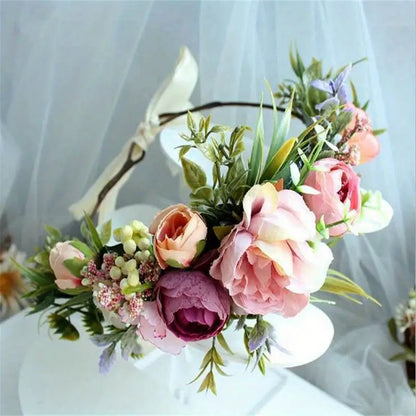 Flower Decor Hair Band - Floral Crown Headpiece