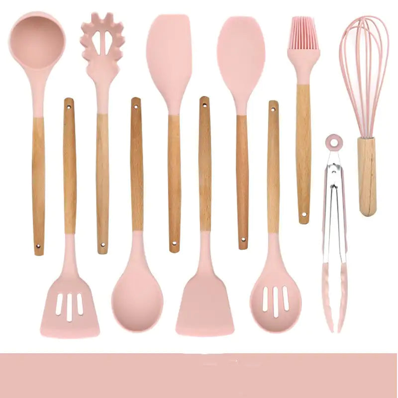 Silicone Spatula with Wooden Handle for Baking Tools