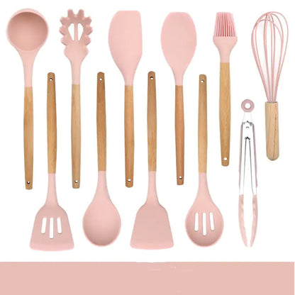 Silicone Spatula with Wooden Handle for Baking Tools