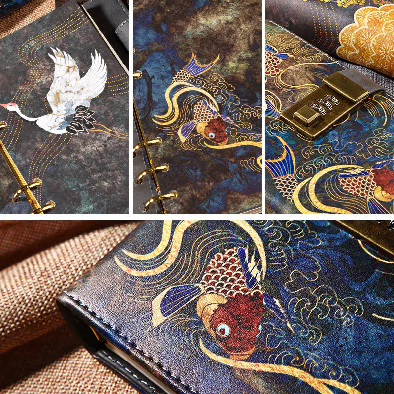 Locked Vintage Diary Notebook with Creative Design