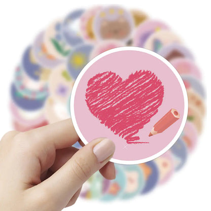 60 PCS Cartoon Stickers for DIY Notebooks & Suitcases