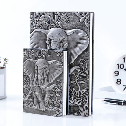 Vintage Embossed Leather Notebook Diary