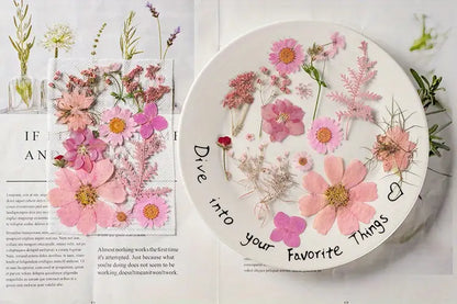 15pcs DIY Dried Flowers for Scrapbooking & Bookmark Making