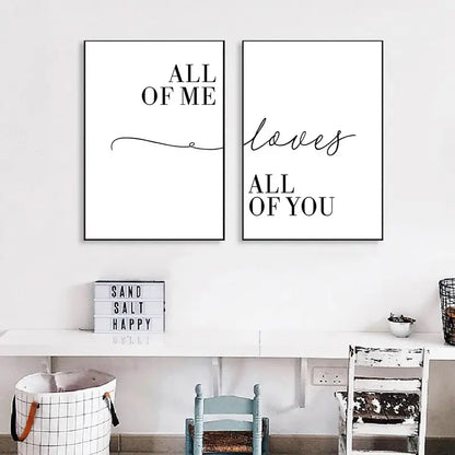 2pcs Canvas Paintings with Funny Couple Quotes Wall Art