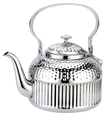 SANQIAHOME Antique 1.2L (40Oz) Stainless Steel Teapot with Infuser Silver