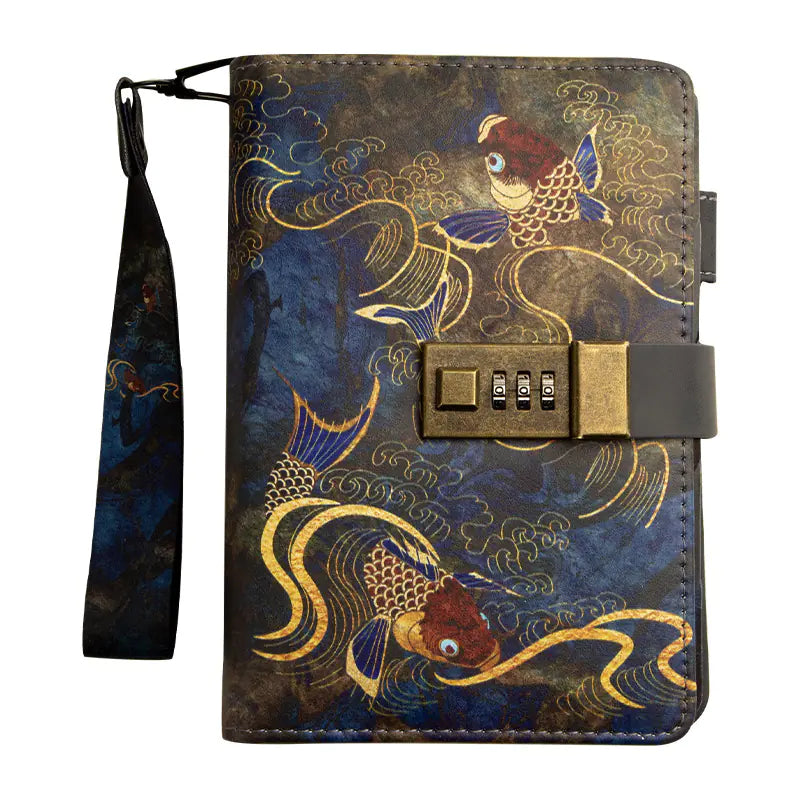 Locked Vintage Diary Notebook with Creative Design