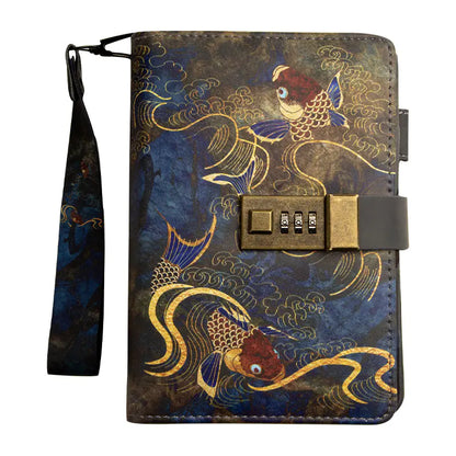 Locked Vintage Diary Notebook with Creative Design