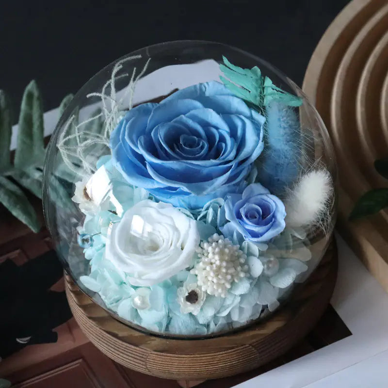 Glass Cover Dried Flower Ornament Gift