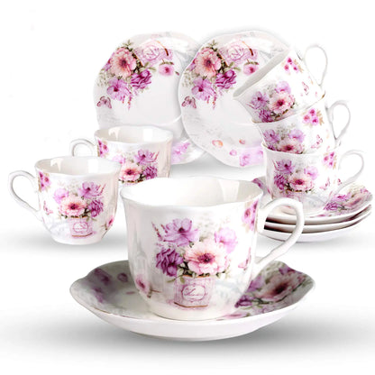 Tea Cups and Saucers Set