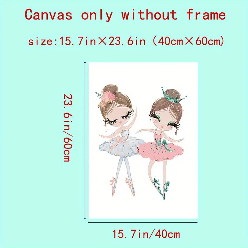 3pcs Ballet Girl Canvas Prints for Nursery Wall Art