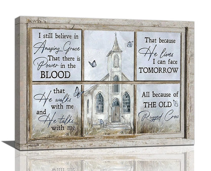 Religious Wall Art Christian Church Butterfly
