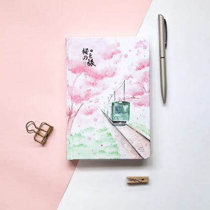 Japanese Cherry Blossom Colorful Sketchbook (Diary)