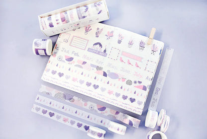Washi Tape Set for DIY Journals and Scrapbooks (8 Rolls)