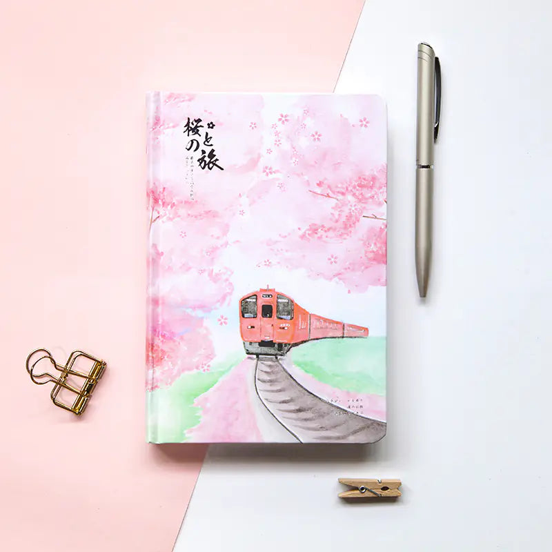 Japanese Cherry Blossom Colorful Sketchbook (Diary)