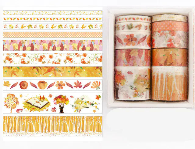 Washi Tape Set of 10 for Bullet Journals and Crafts