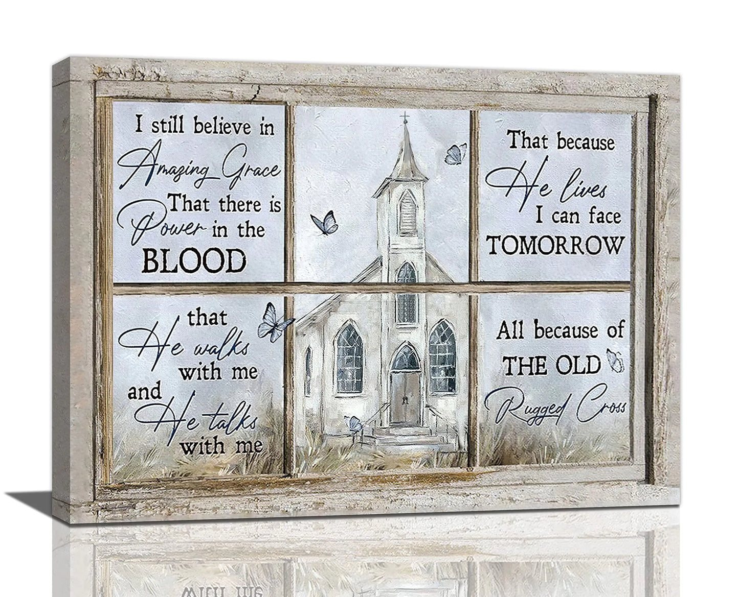 Religious Wall Art Christian Church Butterfly